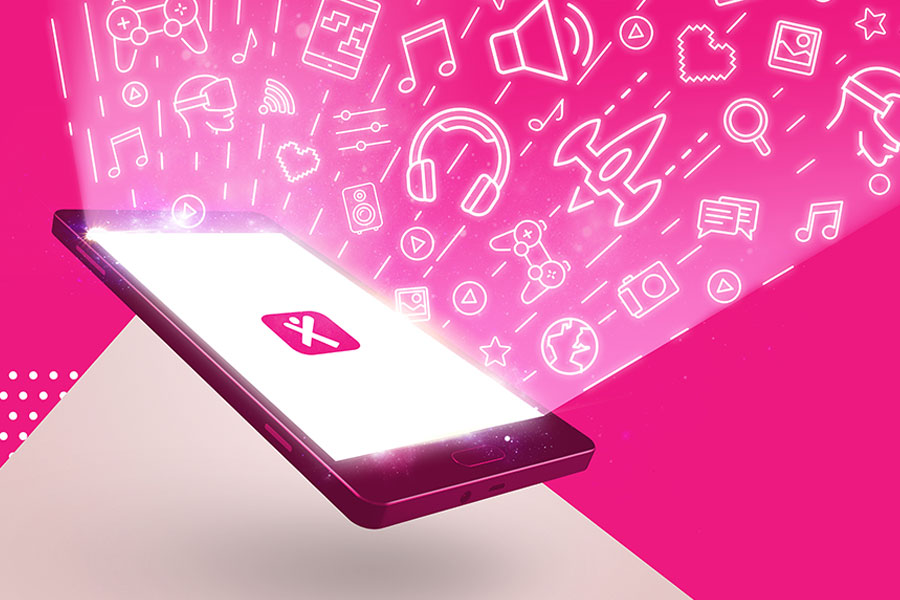 Maximum mobile. Mobile phone logo.